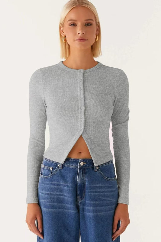 Minimalist Button Cardigan