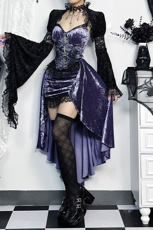 Robe gothique moulante en queue de poisson