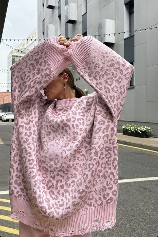 Pull en tricot à lettres contrastées