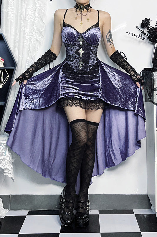 Robe gothique violette Dark Elegance