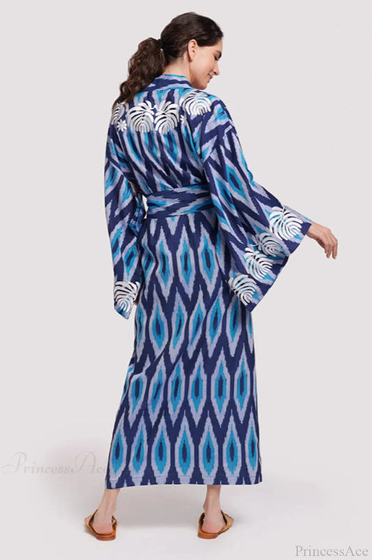 Brigitte One Of A Graceful Kind Ikat Maxi Kimono