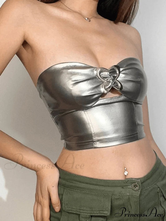 Butterfly Charm Graceful Pearl Necklace Silver / S Tops&Tees