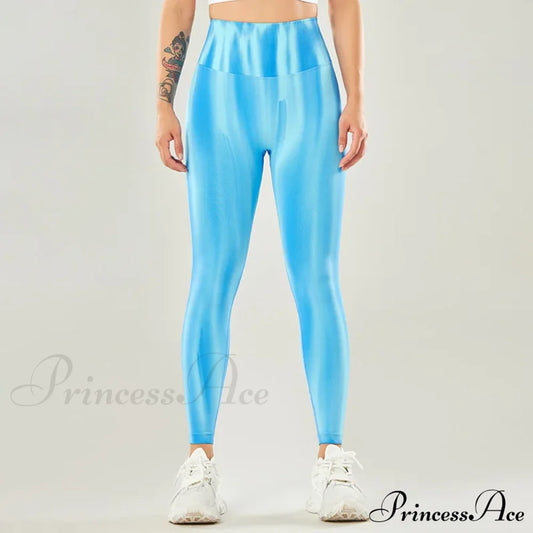 Buttocks Seamless Yoga Legging Blue / S