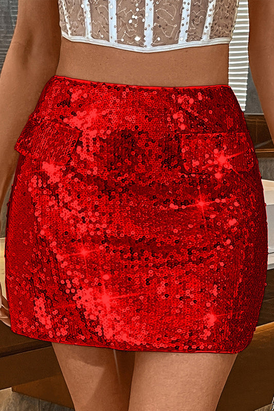 Sequin Bodycon Mini Skirt
