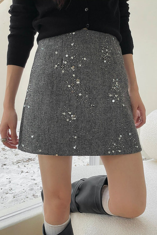 Crystal Bead Embellished Skirt