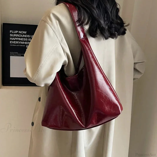 Casual Nylon Crossbody Shoulder Bag Burgundy shoulder-250126