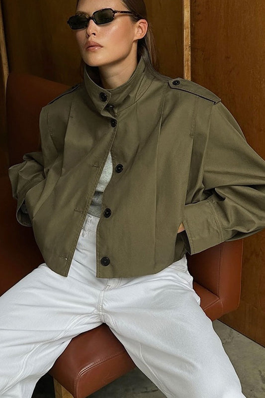 Veste à manches longues et col haut