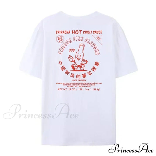 Chilli Sauce Back Charming Print Graphic Tee Tees