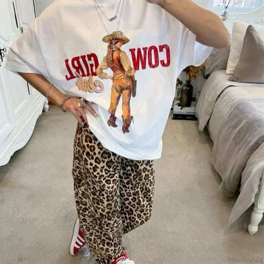 Cute Cowgirl Western Vintage T-shirt WHITE / S t-shirt-250223
