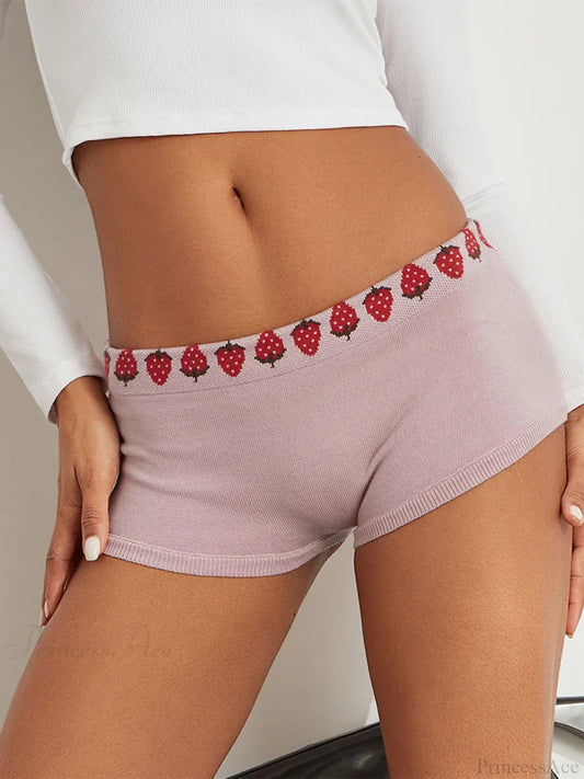 Cute Print Low Rise Lounge Short short-250223