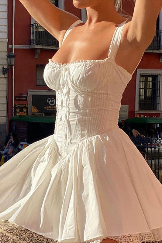 Robe bohème dos nu en dentelle