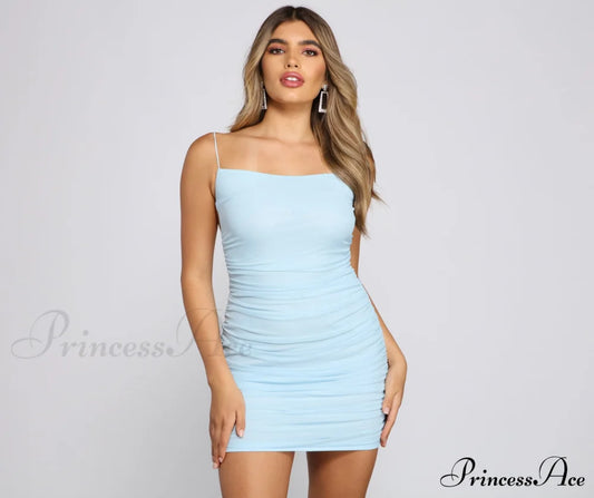 Daring Beauty Ruched Mini Dress - Lady Occasions
