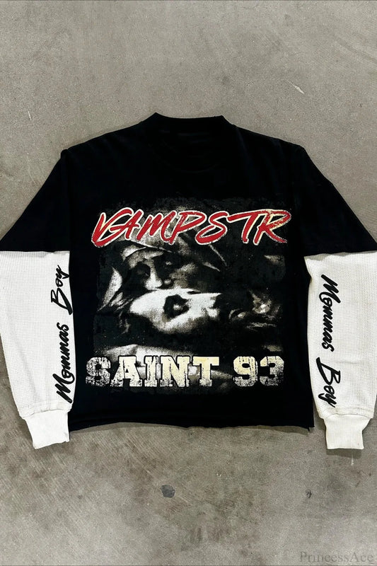 Dark Futuristic Counterfeit 2-Part Hoodie Black / S