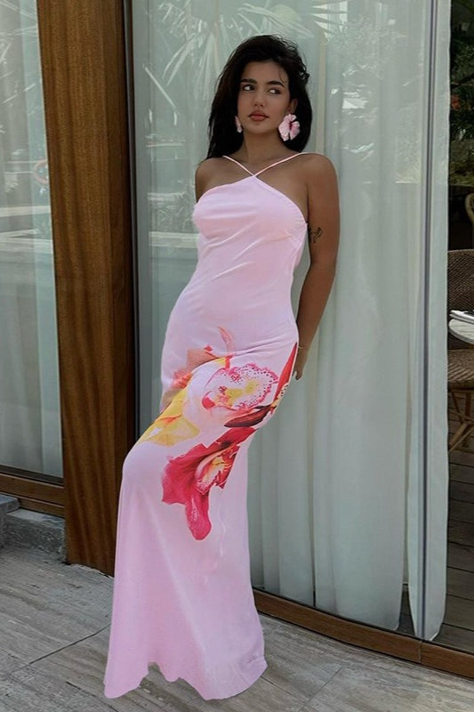 Robe longue moulante sexy dos nu