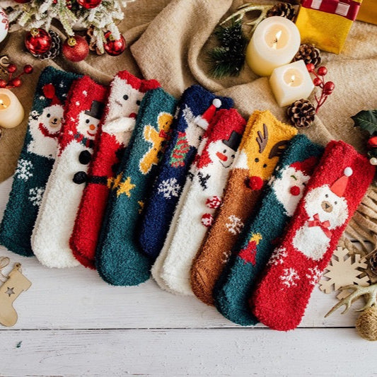 Soft Coral Fleece Warm Ball Pack Socks