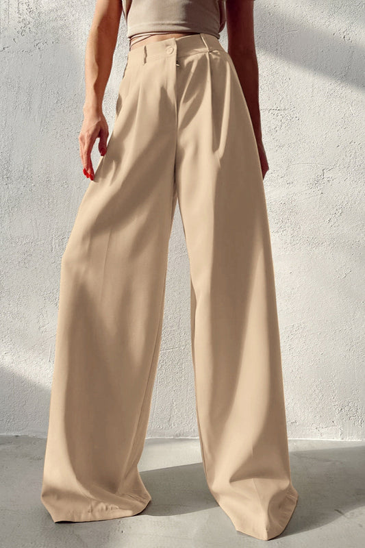 Cooling Silk Wide Leg Casual Pants