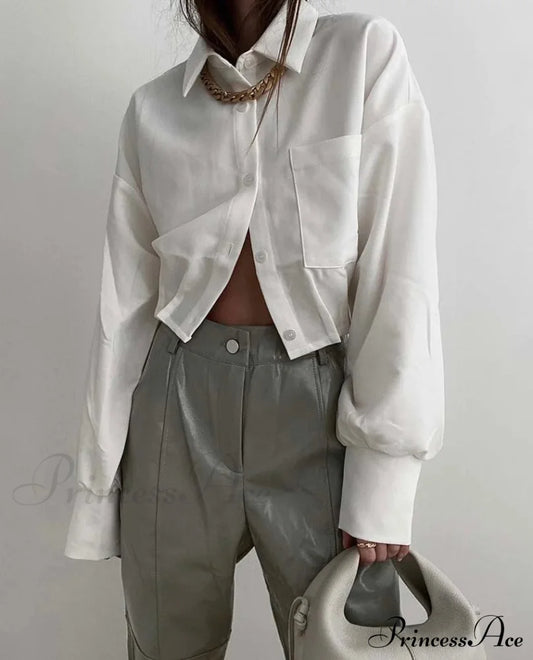 Edvena Elegant Shirt White / S