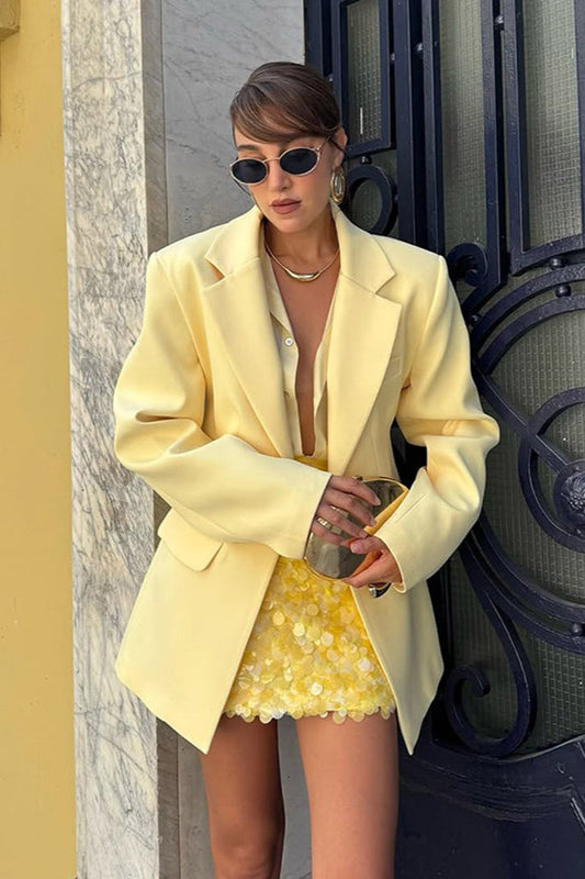 Blazer ample simple et élégant