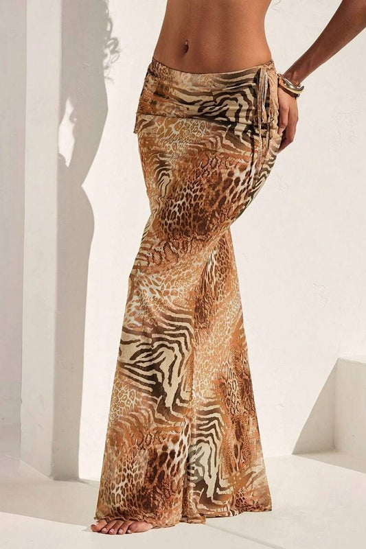 Jupe à motifs animaliers haute couture