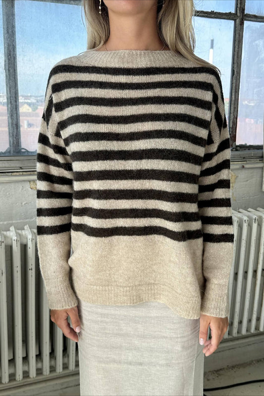 Striped Casual Chic Loose Slouchy Knit Sweater