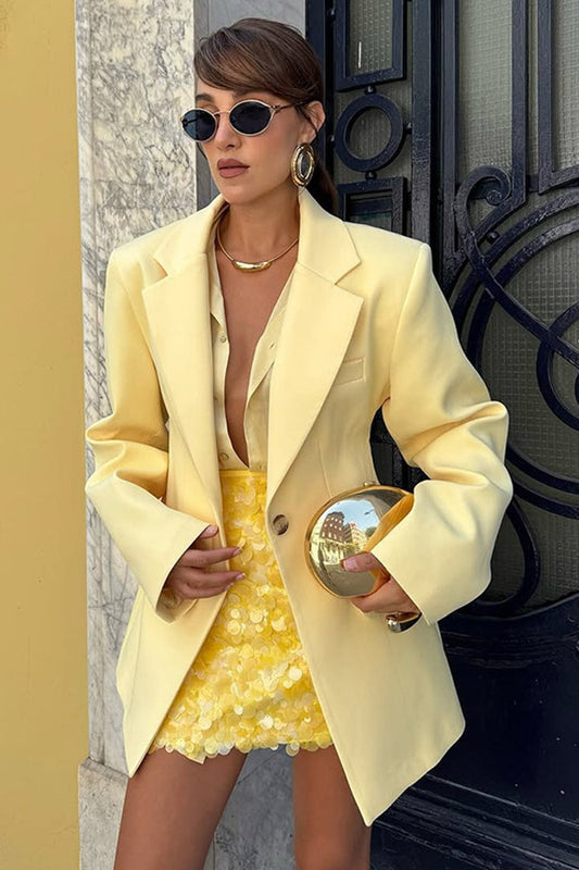 Blazer ample simple et élégant