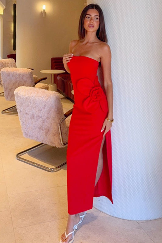 Floral Applique Party Dress