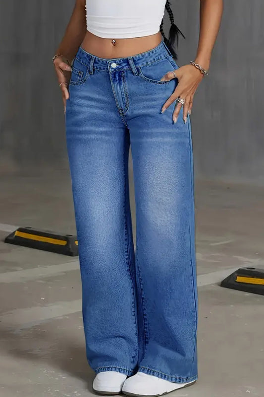 Jean délavé coupe slim