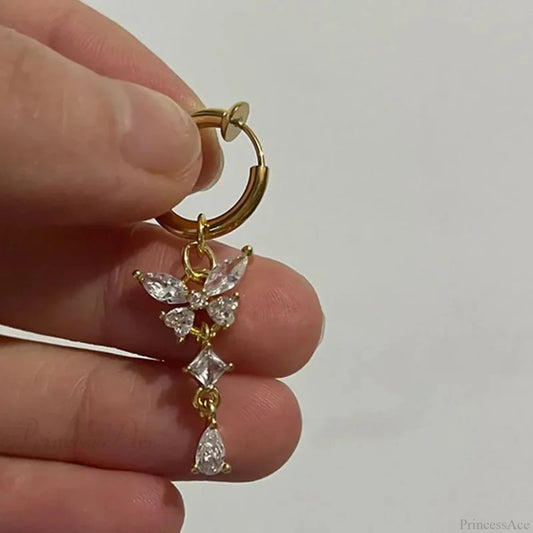 Fashion Butterfly Gothic Fake Belly Ring gold-11