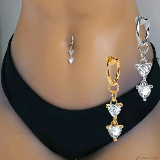 Fashion Butterfly Gothic Fake Belly Ring silver-1