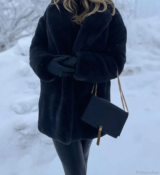 Faux Fur Thick Winter Coat Coats-241208