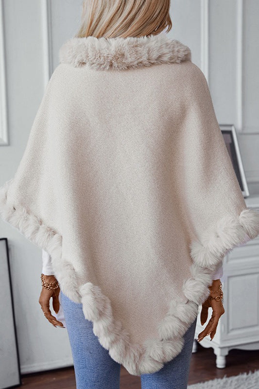 Manteau vintage à carreaux en tricot à col polaire