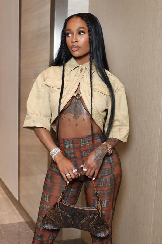 Veste décontractée à manches courtes et col