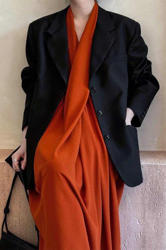 Vintage Casual Long Sleeve Blazer