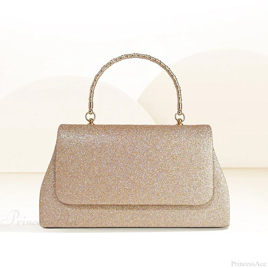 Glitter Sequin Evening Clutch Purses Crossbody Bag Gold clutchbag-250126