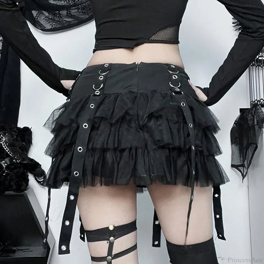 Gothic High Waist Mini Skirt