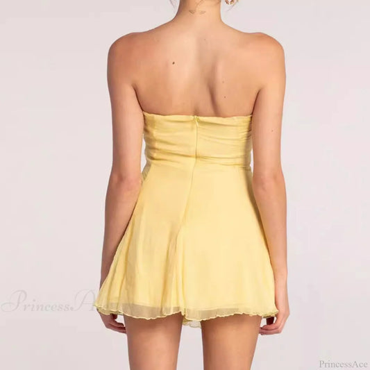 High-End Hollow Strapless Bandage Prom Dress promdress-250223