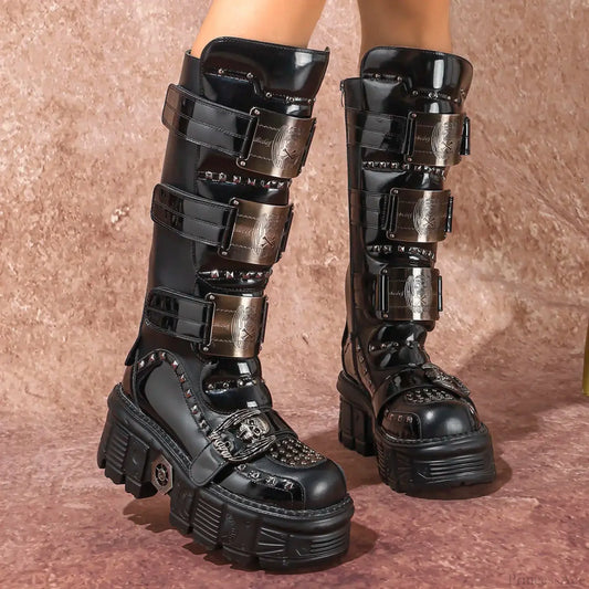 High-quality Metal Gloomy Punk Gothic Chelsea Boot