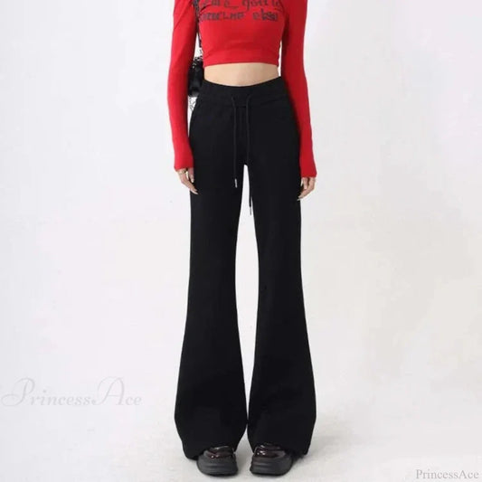 Hottie High Waist Flare Pants Black / S