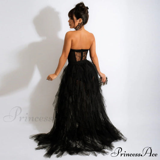 Kim Mesh Corset Charming Tulle Formal Dress S.o. Long Dresses