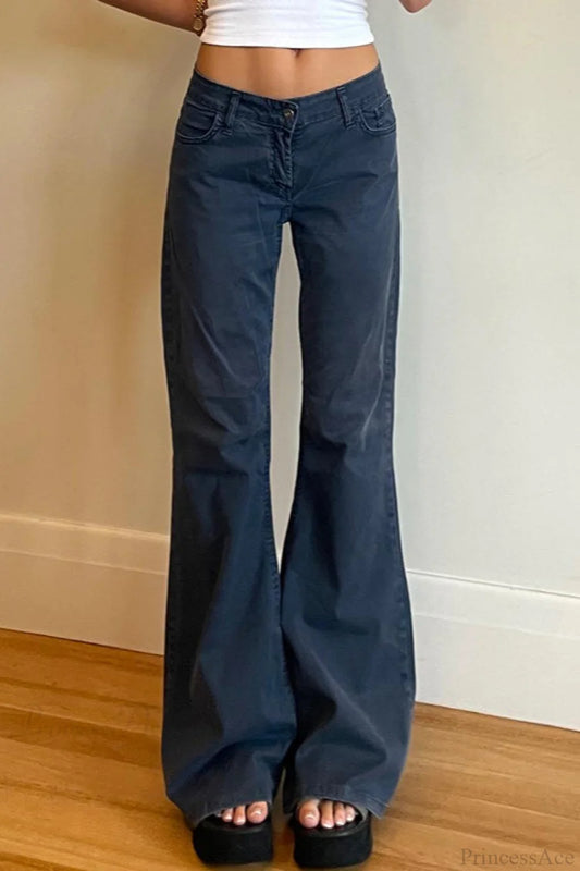 Low Rise Minimal Flare Jean Blue / S
