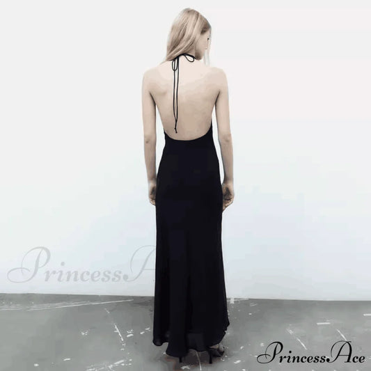 Luna Halter Stylish A-Line Formal Dress S.o. Long Dresses