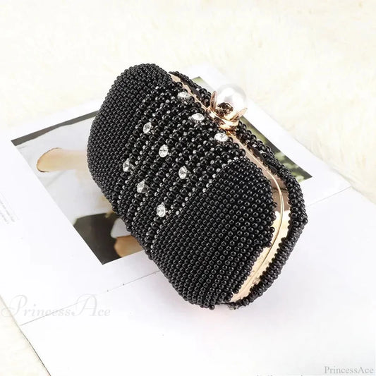 Luxury Diamond Pearl Beaded Evening Wristlet 20cm / As picture wristlet-250126