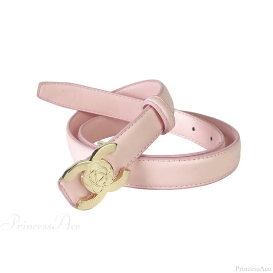 Opulent Gothic Designer Letter Belt Pink / 108cm