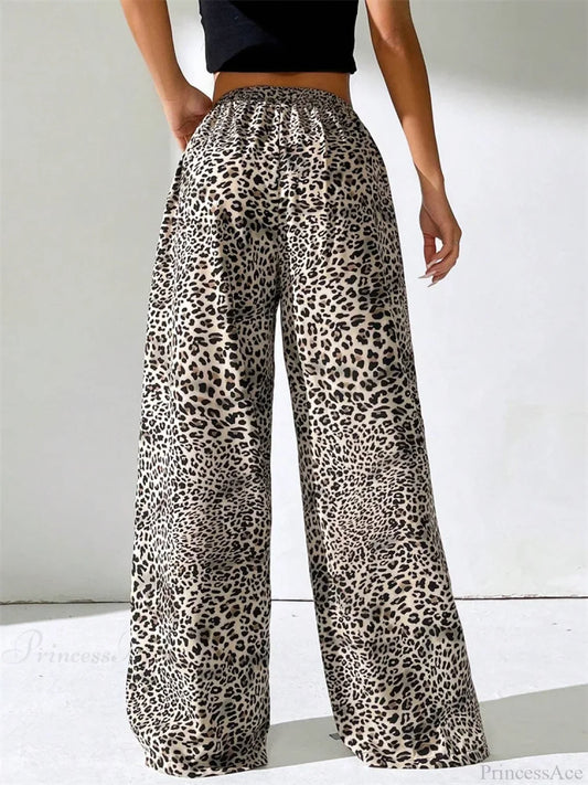 Sexy Striped Side Split Tie-Up Wide-Leg Sweatpant pant-250223