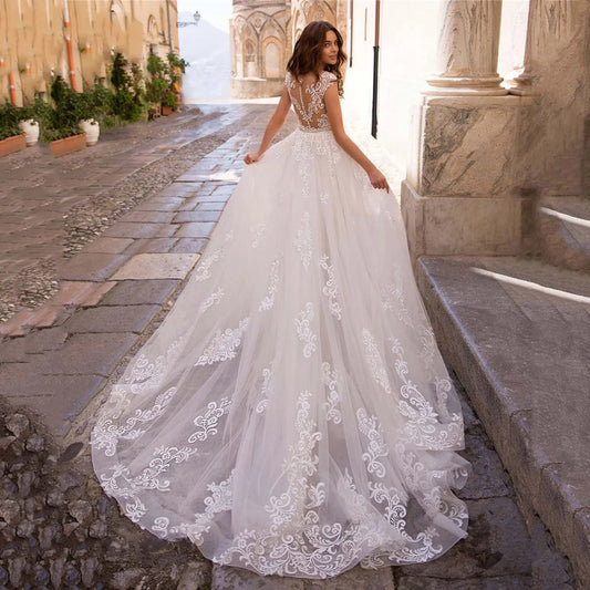 Sheer Tulle Mermaid Bridal Wedding Dress weddingdress-250223