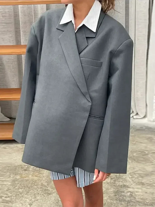 Side Split Suit Coat Grey / S