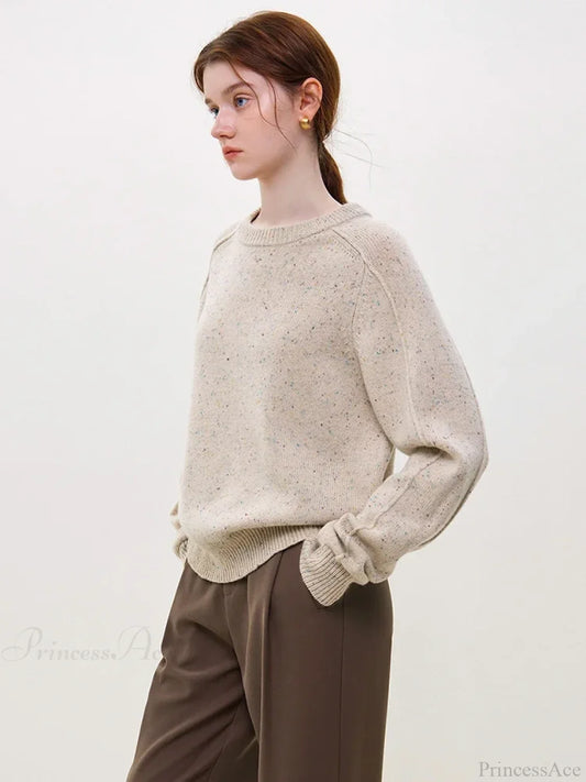 Simple Colorful Dot Wool Pullover Sweater