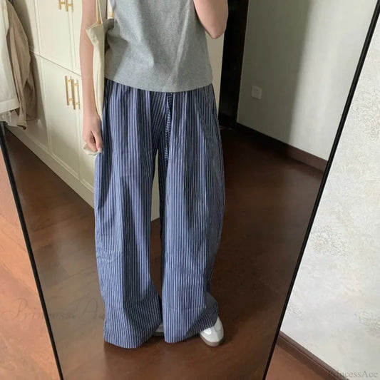 Striped Y2K Women Casual Elastic Pants
