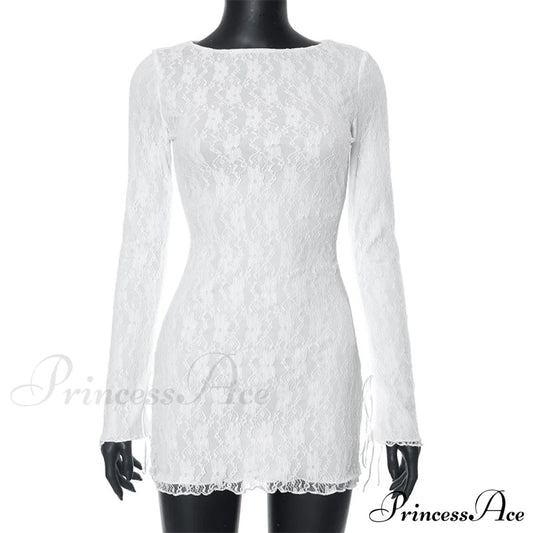 Sydney Formal Sequin Charming Scroll Mini Dress White / S S.o. Long Dresses
