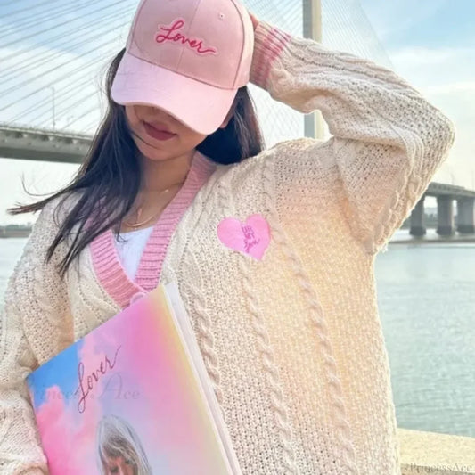 Vintage Star Print Oversized Y2K Knit Cardigan Coat SKY BLUE / S cardiagn-250126